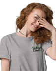 GUSTATORY Coffee & Chats Organic Cotton Embroidered T-Shirt