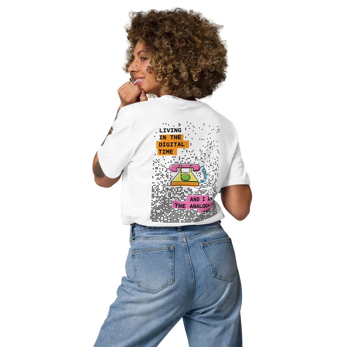 Phone Digital Time x Analogue Kind Organic Cotton T-Shirt