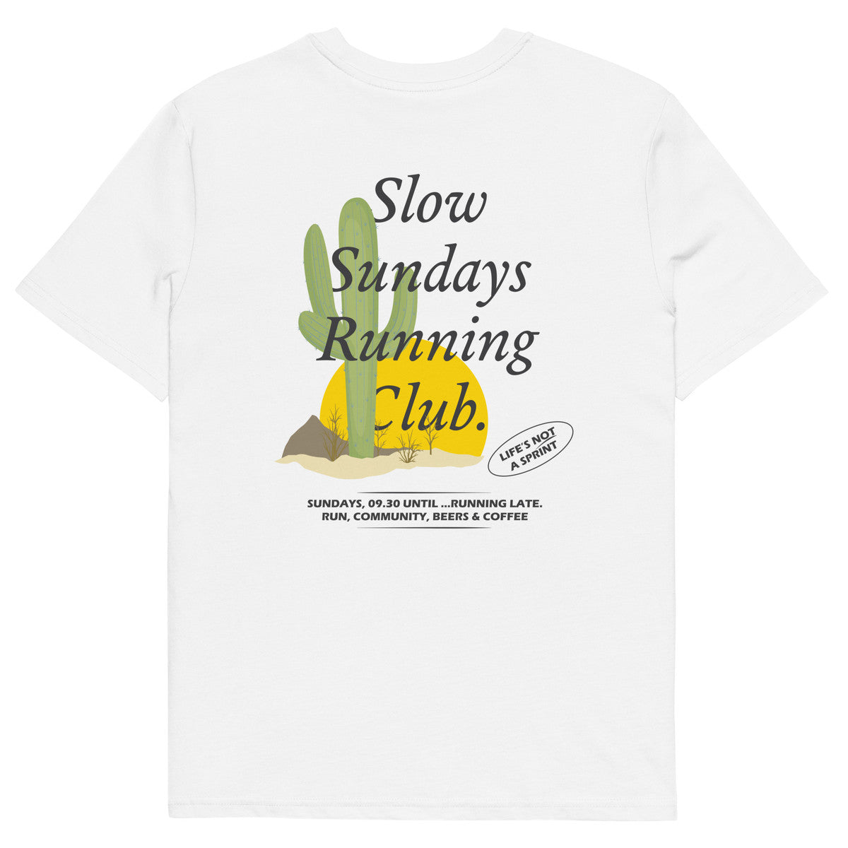 Cactus Slow Sundays Running Club Organic Cotton T-Shirt
