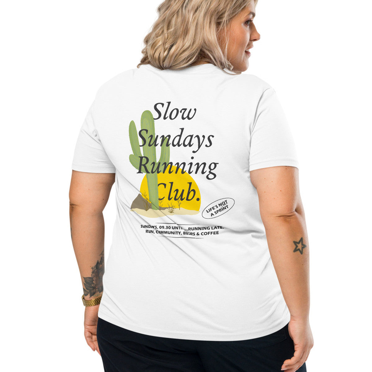 Cactus Slow Sundays Running Club Organic Cotton T-Shirt