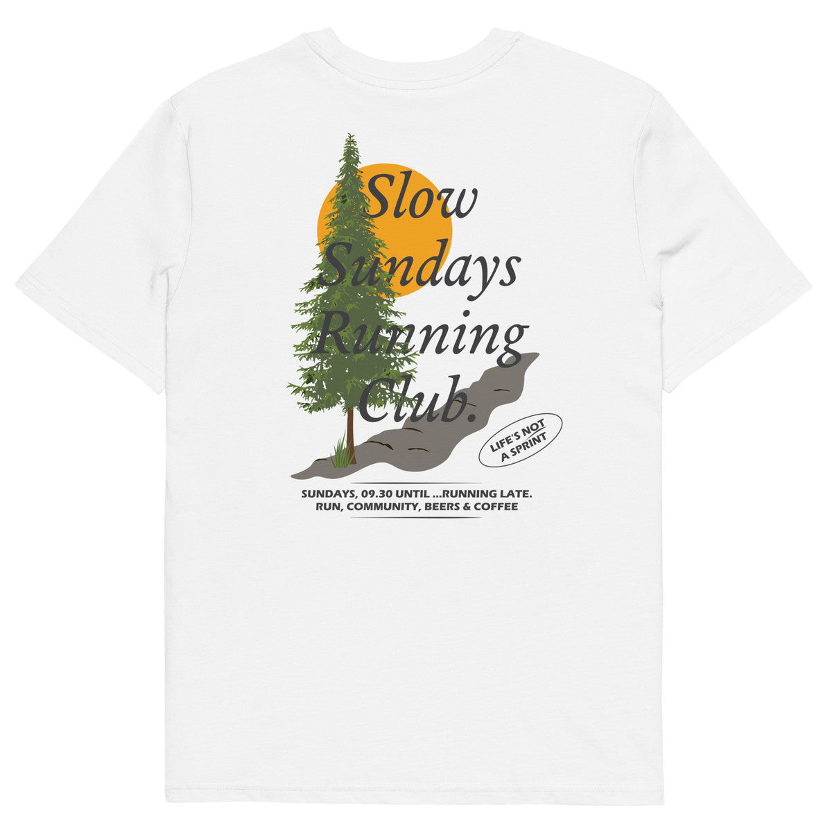 Mountain Pine Slow Sundays Running Club Organic Cotton T-Shirt