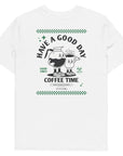 GUSTATORY Have A Good Day Organic Cotton Embroidered T-Shirt