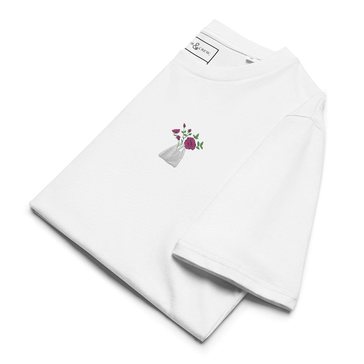 Peony Garden Dystopia Organic Cotton Embroidered T-Shirt