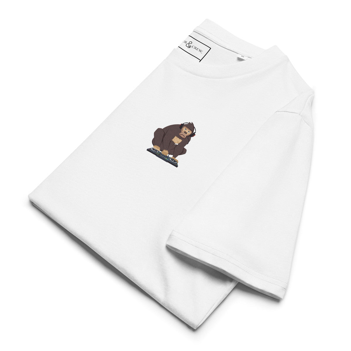 The DJ Monkey Organic Cotton Embroidered T-Shirt