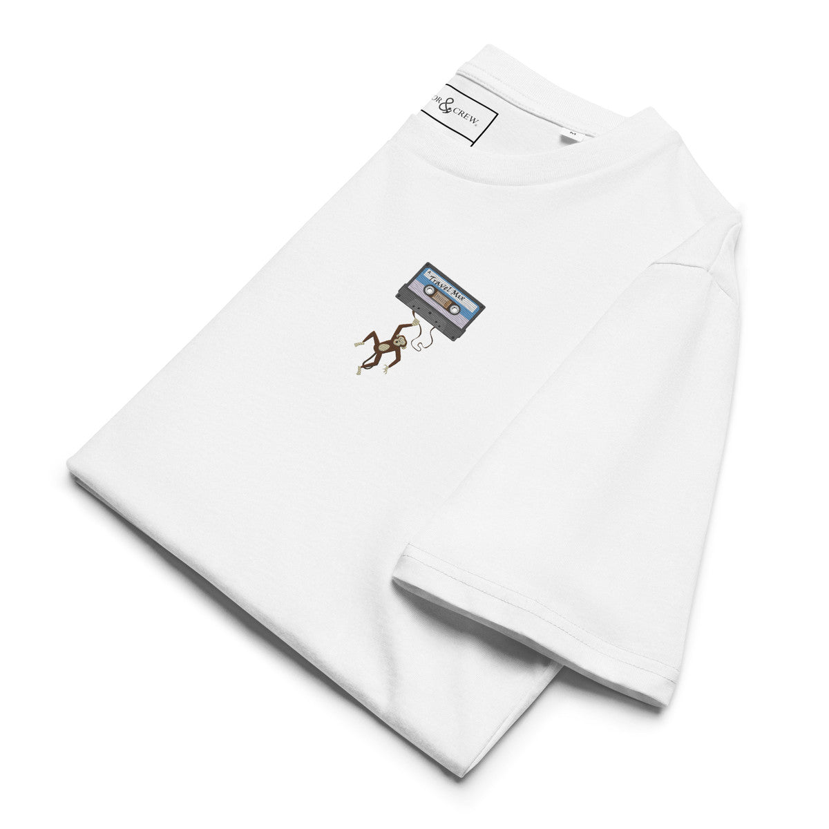 The Cassette Monkey Organic Cotton Embroidered T-Shirt