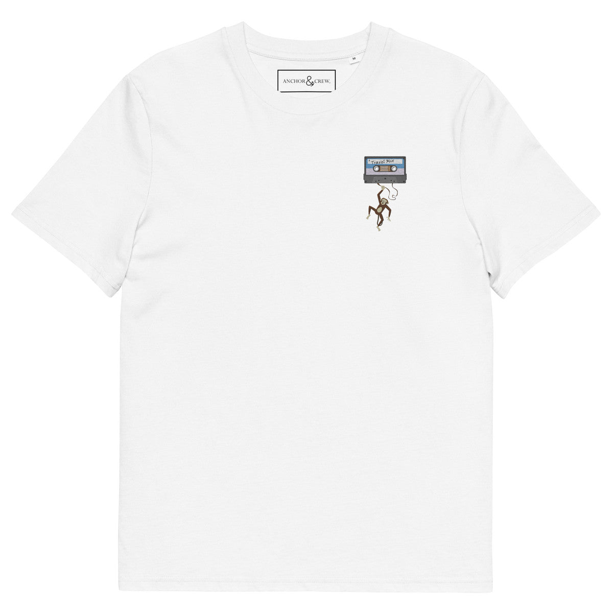 The Cassette Monkey Organic Cotton Embroidered T-Shirt