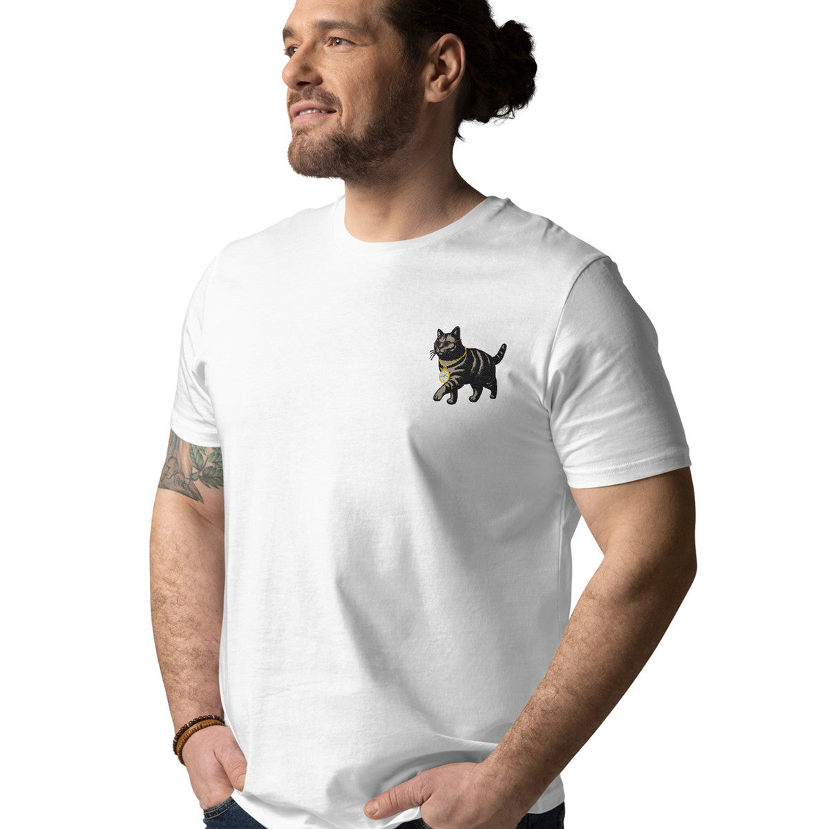 Cool Cat Actual Life Organic Cotton Embroidered T-Shirt