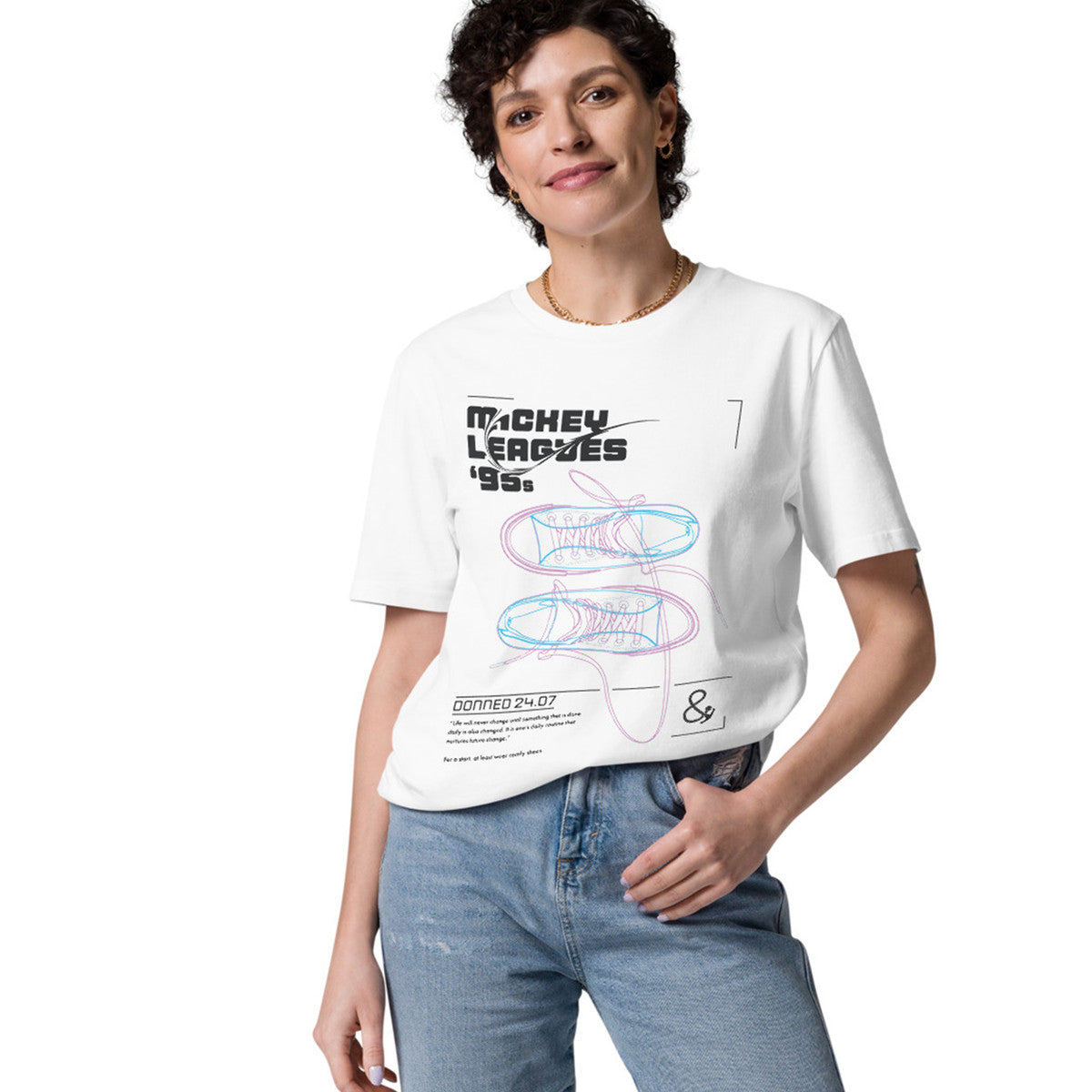 Mickey Leagues 95s Hi Tops Archives Organic Cotton T-Shirt