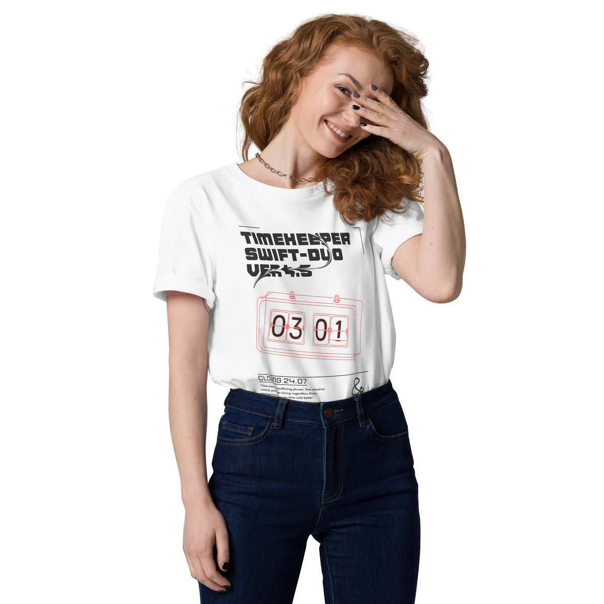 Timekeeper Swift-Duo Ver 4.5 Clock Archives Organic Cotton T-Shirt