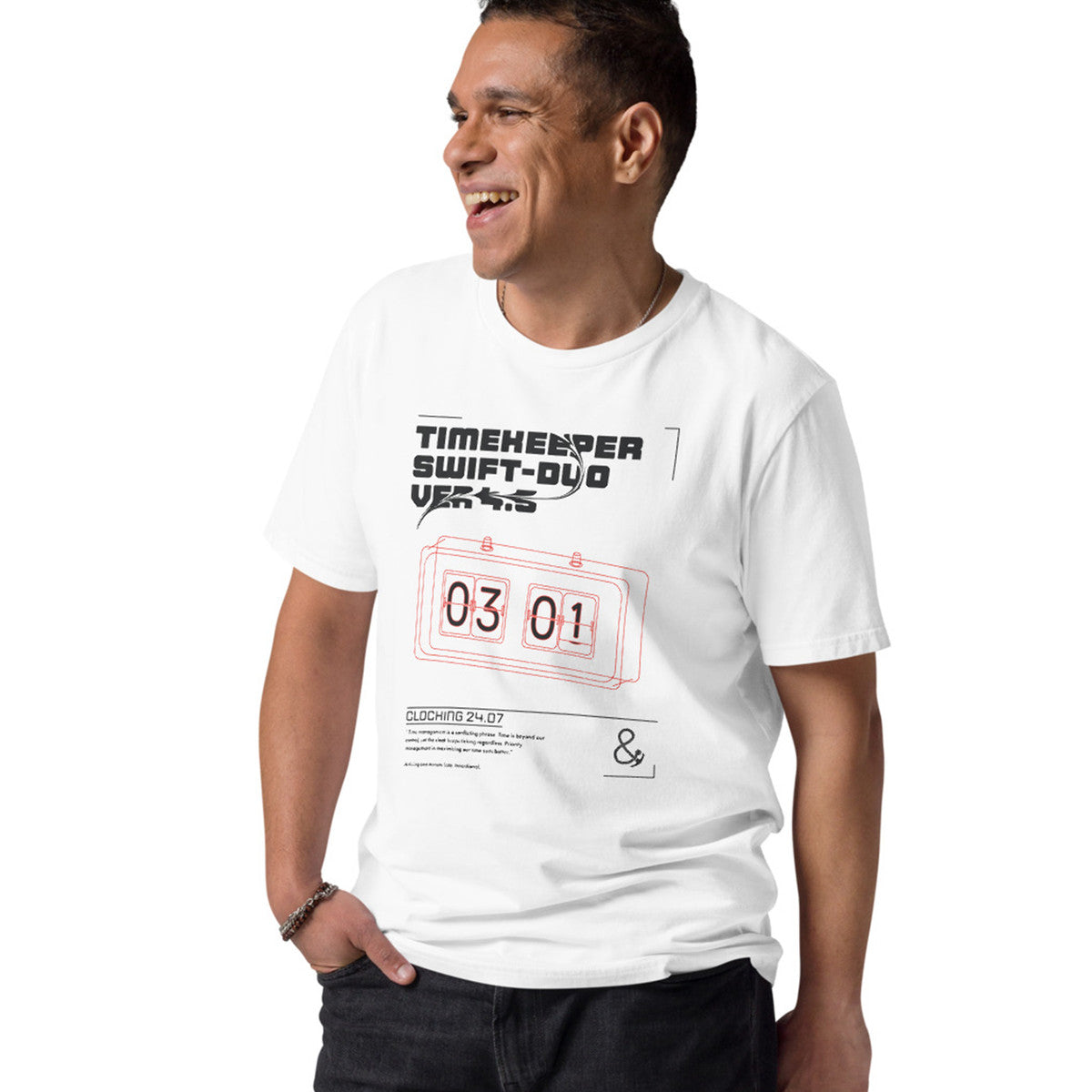Timekeeper Swift-Duo Ver 4.5 Clock Archives Organic Cotton T-Shirt