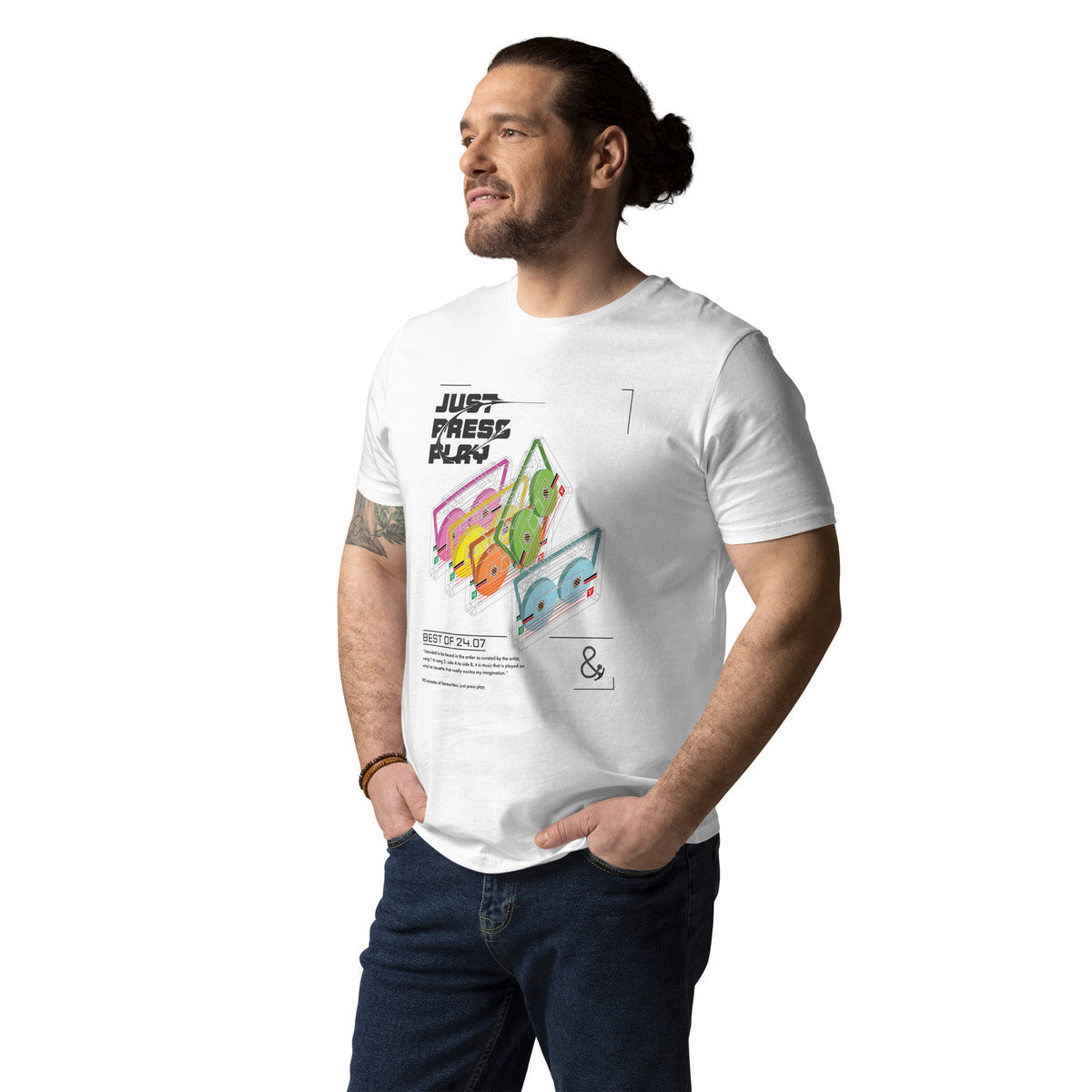 Just Press Play Cassettes Archives Organic Cotton T-Shirt