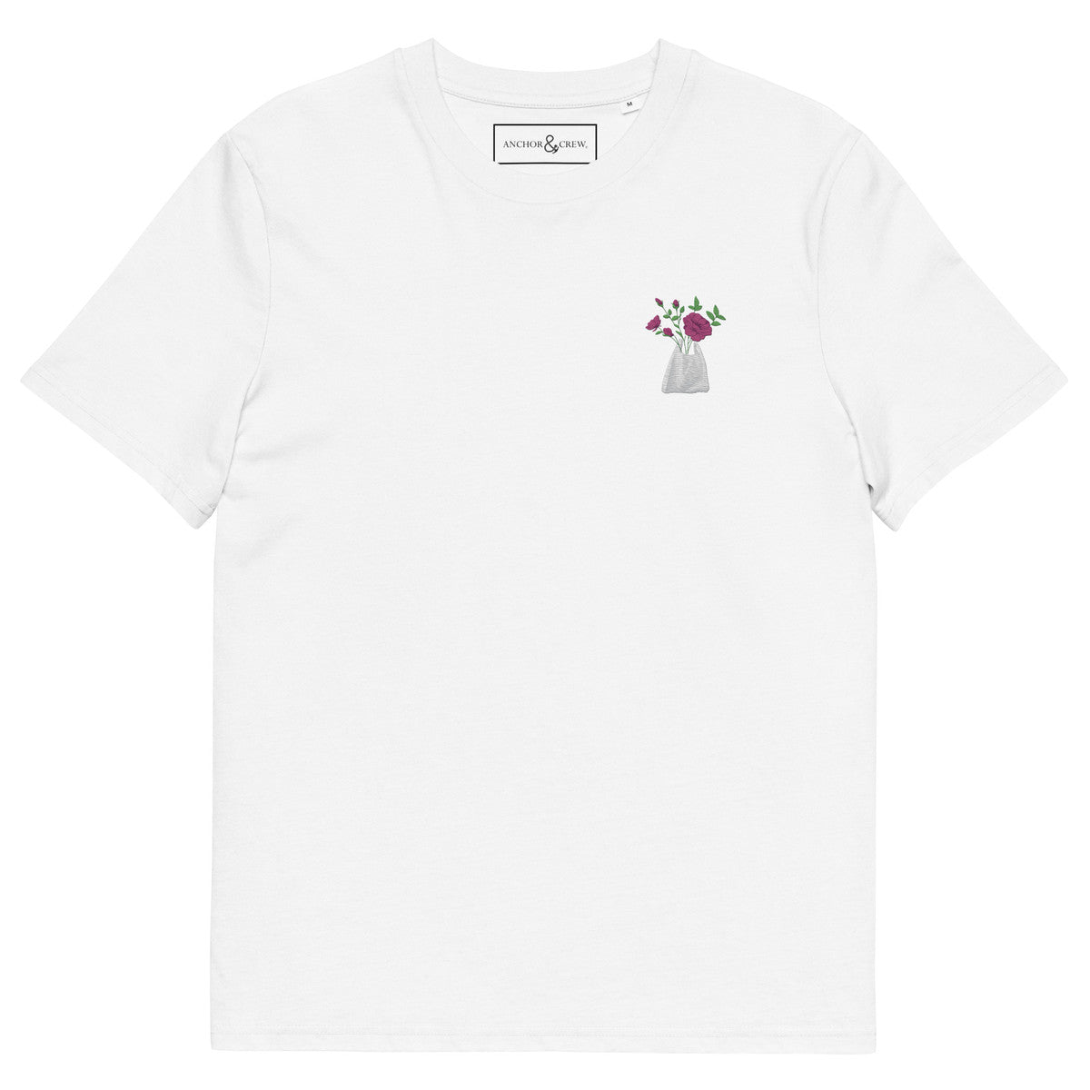 Peony Garden Dystopia Organic Cotton Embroidered T-Shirt