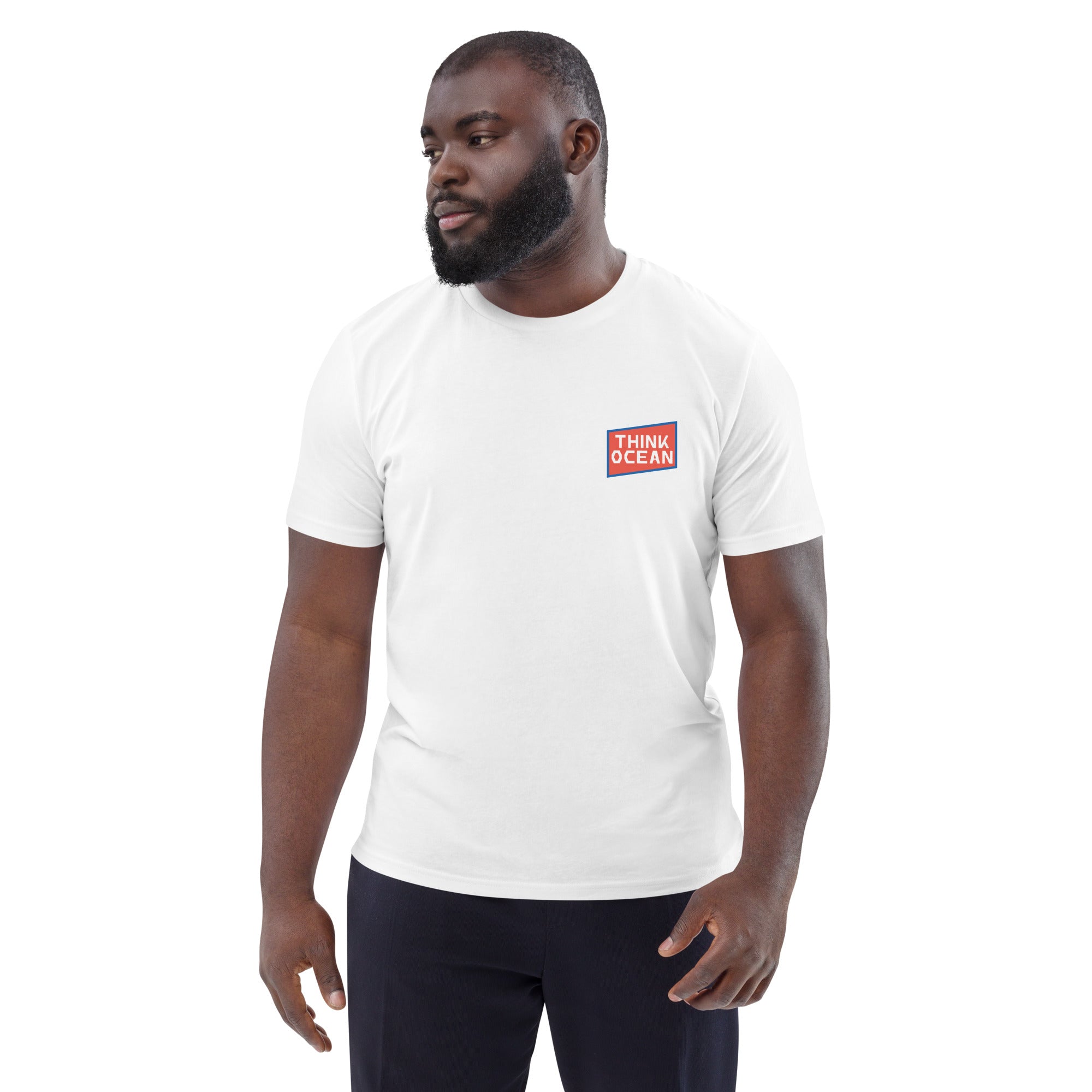Think Ocean Octopus Pixel Art Organic Cotton T-Shirt