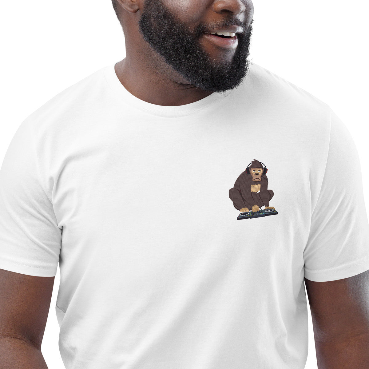The DJ Monkey Organic Cotton Embroidered T-Shirt