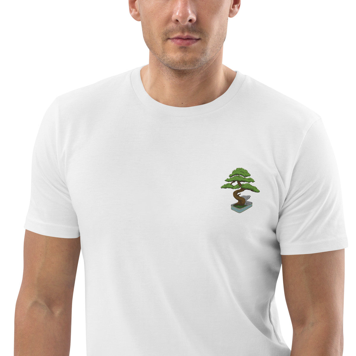 Bonsai Garden Dystopia Organic Cotton Embroidered T-Shirt