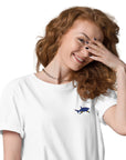 Shark Gone Swimming In The Wild Organic Cotton Embroidered T-Shirt