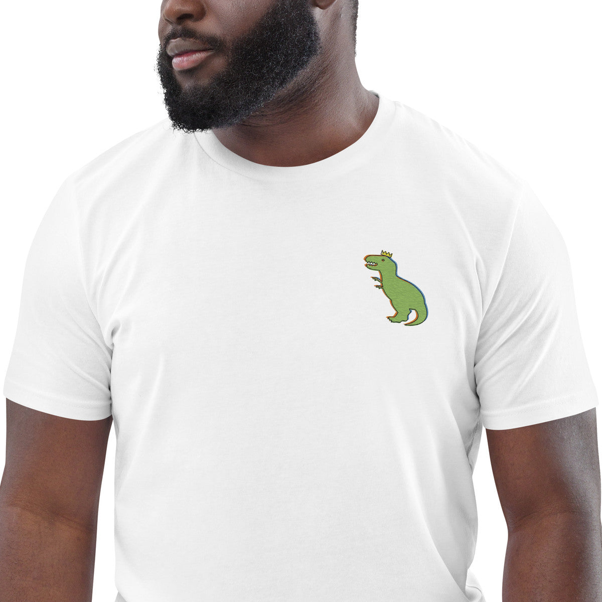 T-Rex Snap Dancin' In The Wild Organic Cotton Embroidered T-Shirt