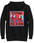 Think Ocean Octopus Pixel Art Cotton Blend Hoodie