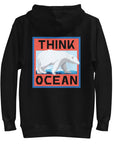 Think Ocean Polar Bear Pixel Art Cotton Blend Hoodie