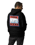 Think Ocean Polar Bear Pixel Art Cotton Blend Hoodie