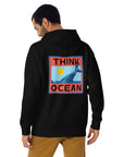 Think Ocean Whale Pixel Art Cotton Blend Hoodie