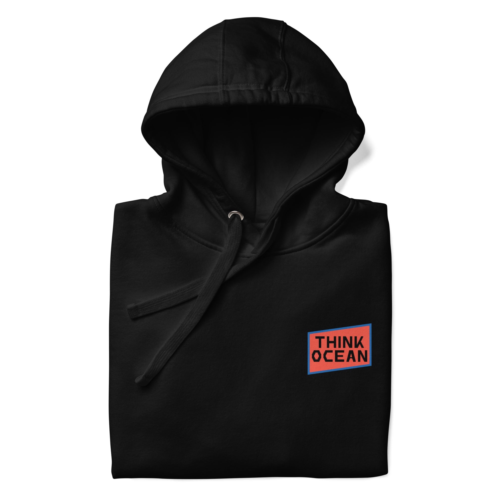 Think Ocean Fish Pixel Art Cotton Blend Hoodie
