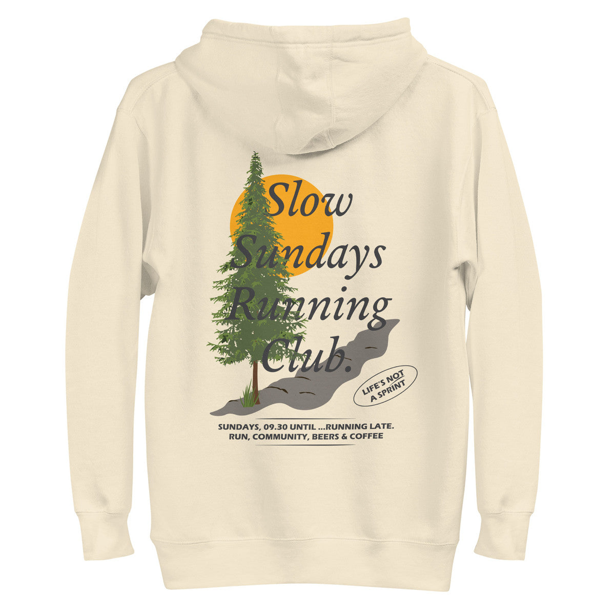 Mountain Pine Slow Sundays Running Club Cotton Blend Hoodie