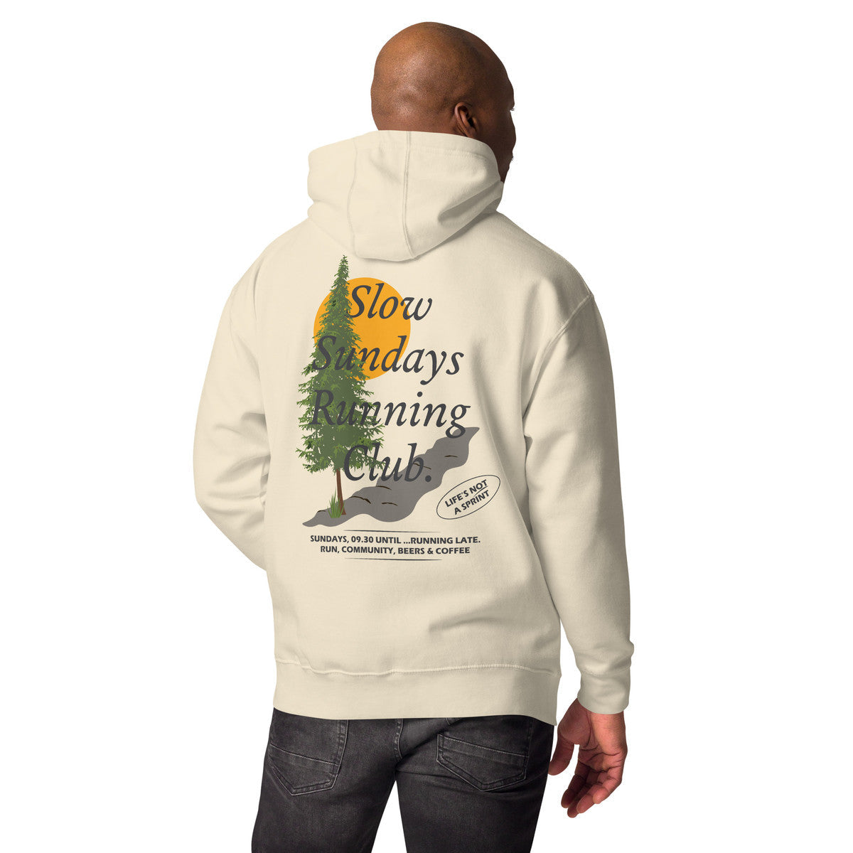 Mountain Pine Slow Sundays Running Club Cotton Blend Hoodie