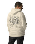GUSTATORY Melbourne Coffee Scene Cotton Blend Embroidered Hoodie