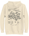 GUSTATORY Edinburgh Coffee Scene Cotton Blend Embroidered Hoodie