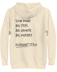 Think Ocean Elephant Aspirations Cotton Blend Embroidered Hoodie