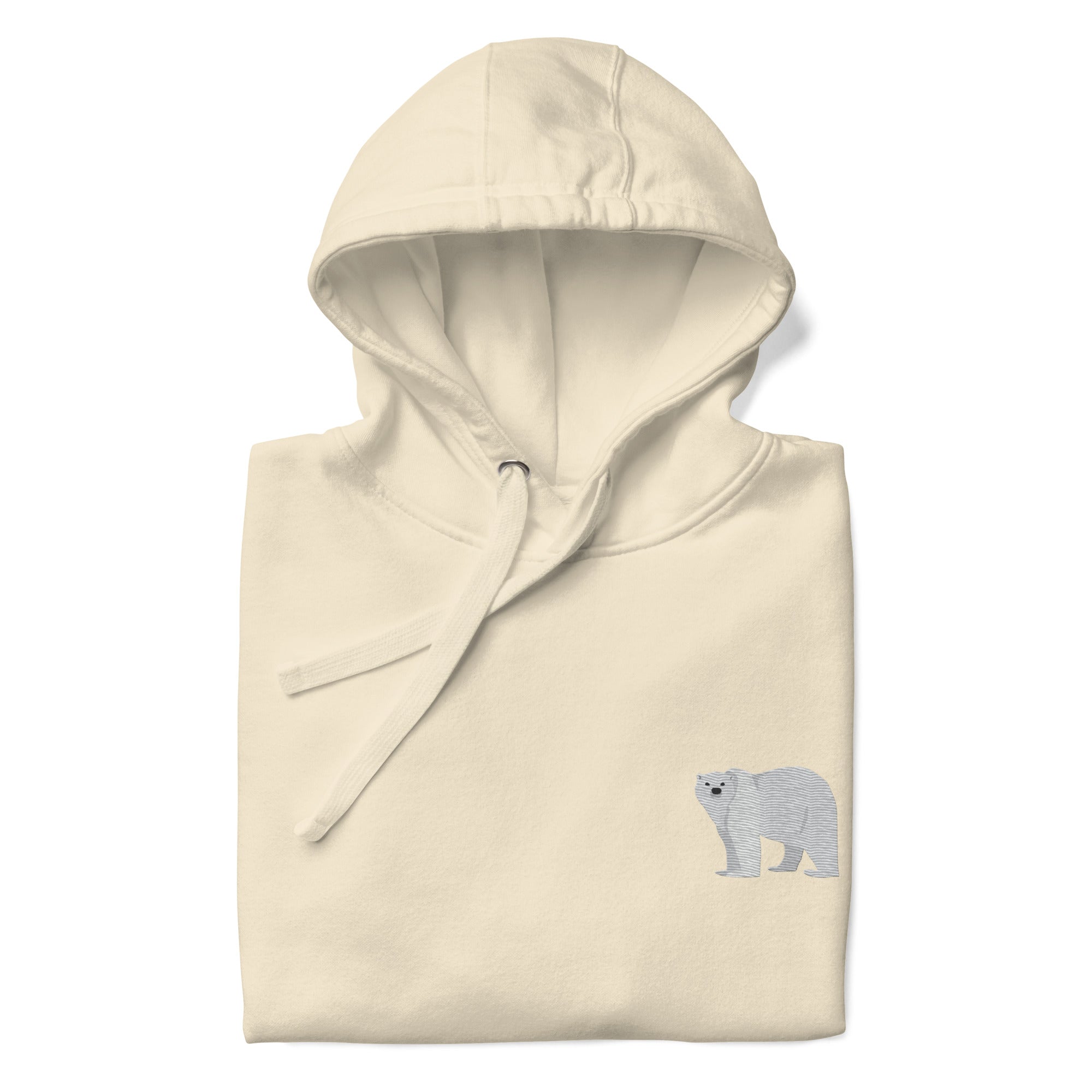 Think Ocean Polar Bear Aspirations Cotton Blend Embroidered Hoodie