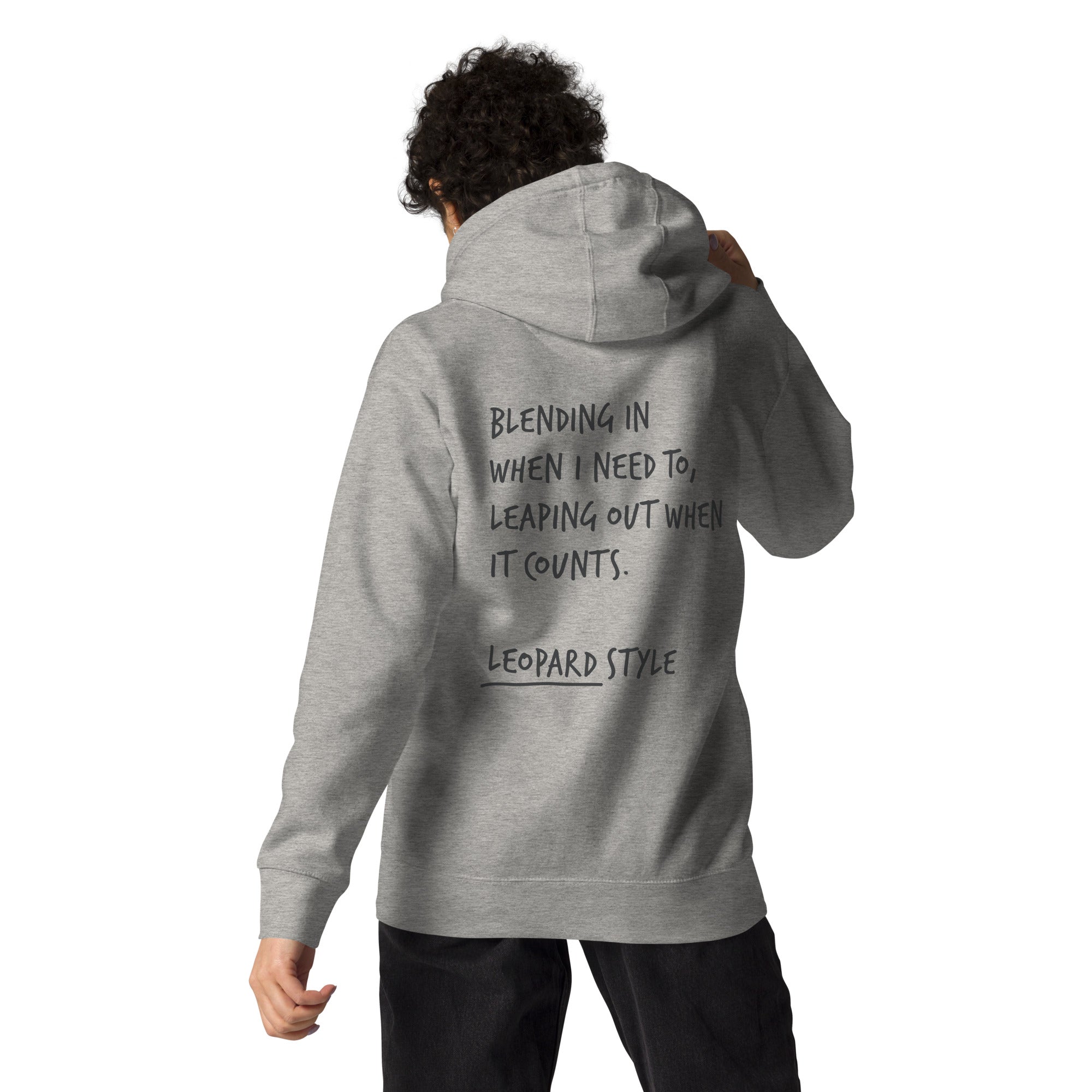 Think Ocean Leopard Aspirations Cotton Blend Embroidered Hoodie