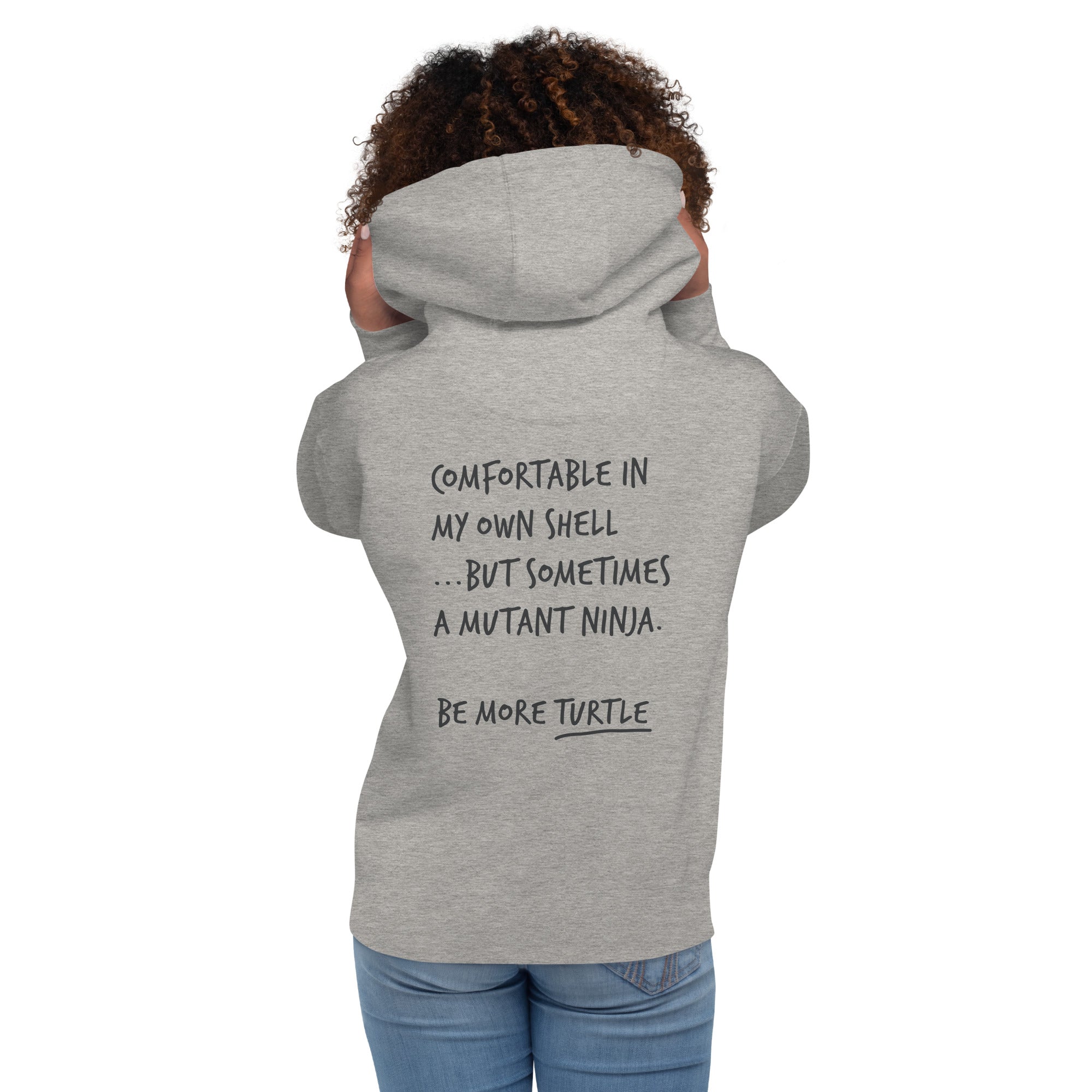 Think Ocean Turtle Aspirations Cotton Blend Embroidered Hoodie