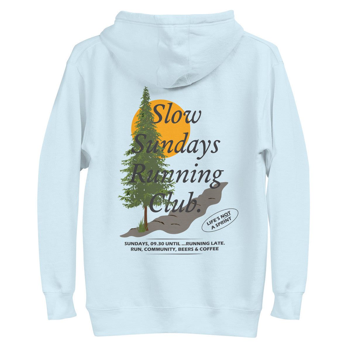 Mountain Pine Slow Sundays Running Club Cotton Blend Hoodie