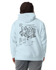 GUSTATORY Melbourne Coffee Scene Cotton Blend Embroidered Hoodie