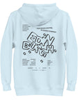 GUSTATORY Edinburgh Coffee Scene Cotton Blend Embroidered Hoodie