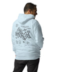 GUSTATORY Edinburgh Coffee Scene Cotton Blend Embroidered Hoodie