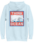 Think Ocean Polar Bear Pixel Art Cotton Blend Hoodie