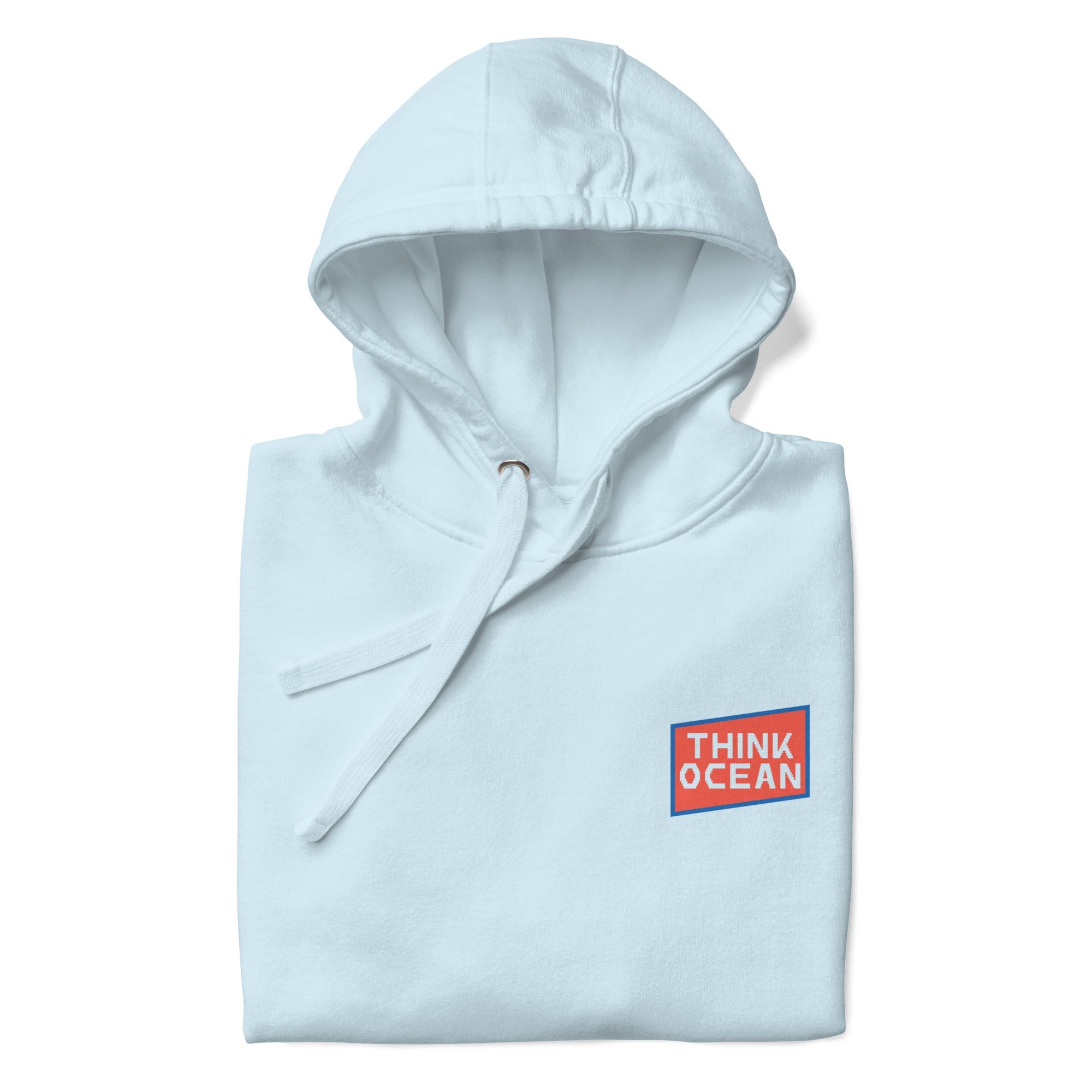 Think Ocean Polar Bear Pixel Art Cotton Blend Hoodie