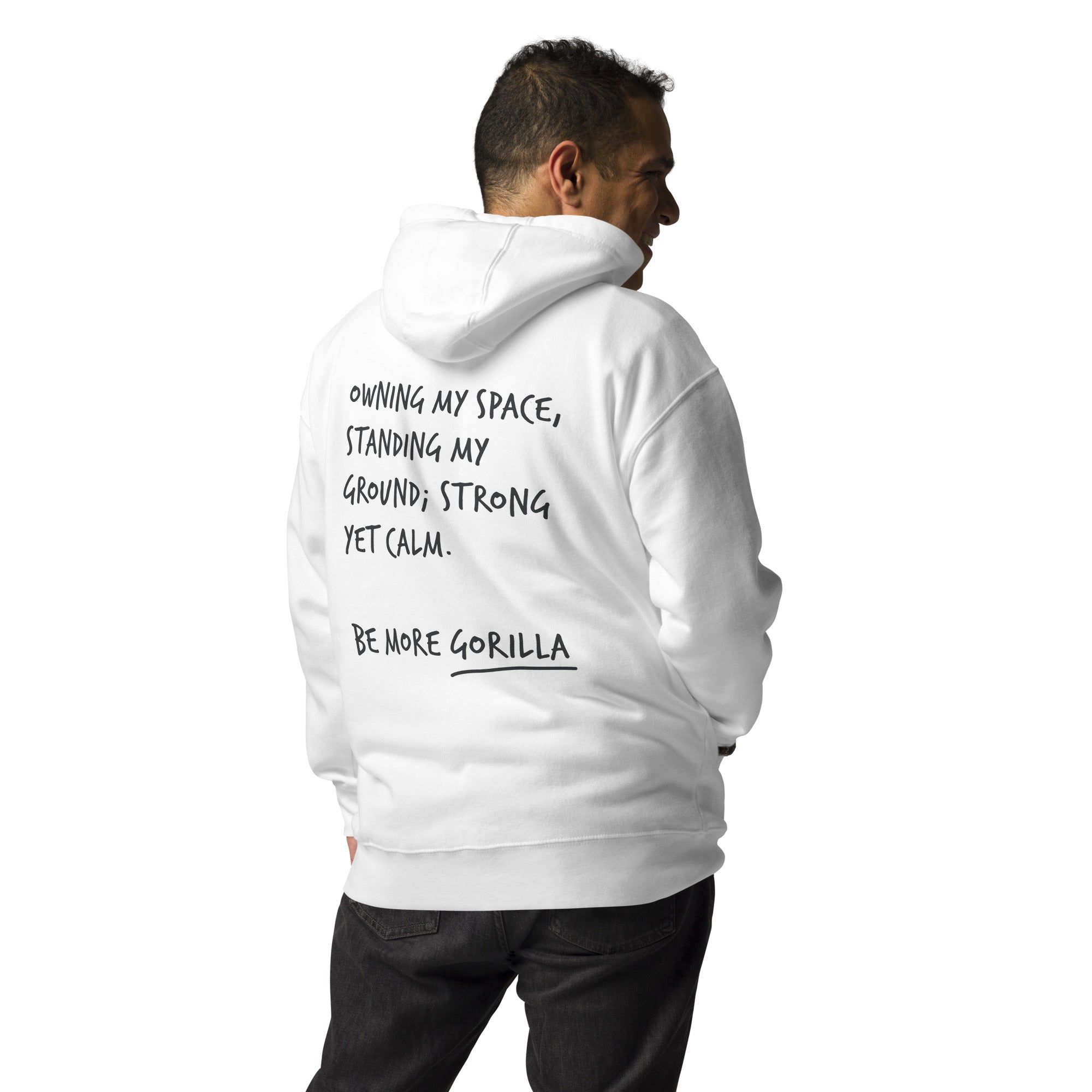 Think Ocean Gorilla Aspirations Cotton Blend Embroidered Hoodie