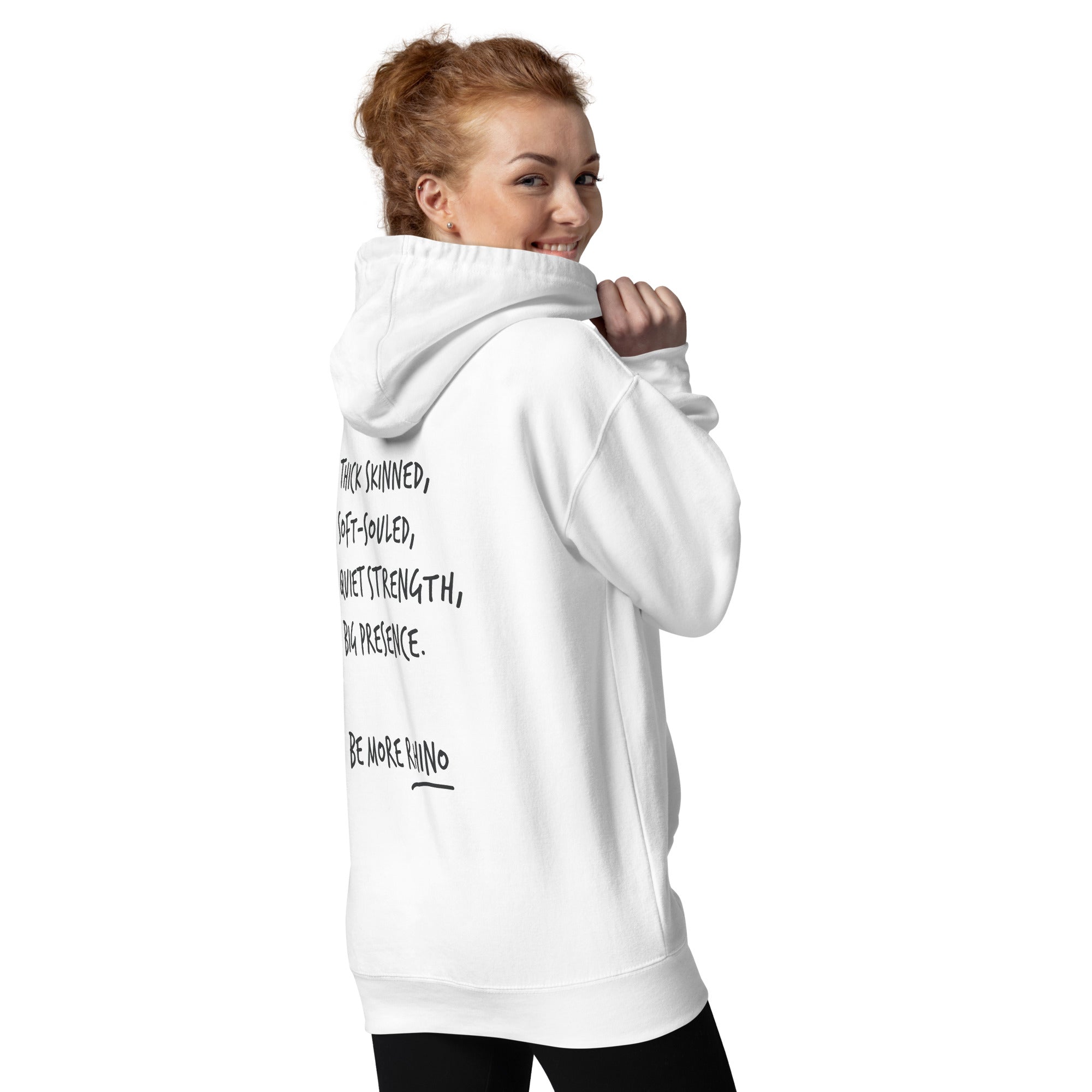 Think Ocean Rhino Aspirations Cotton Blend Embroidered Hoodie