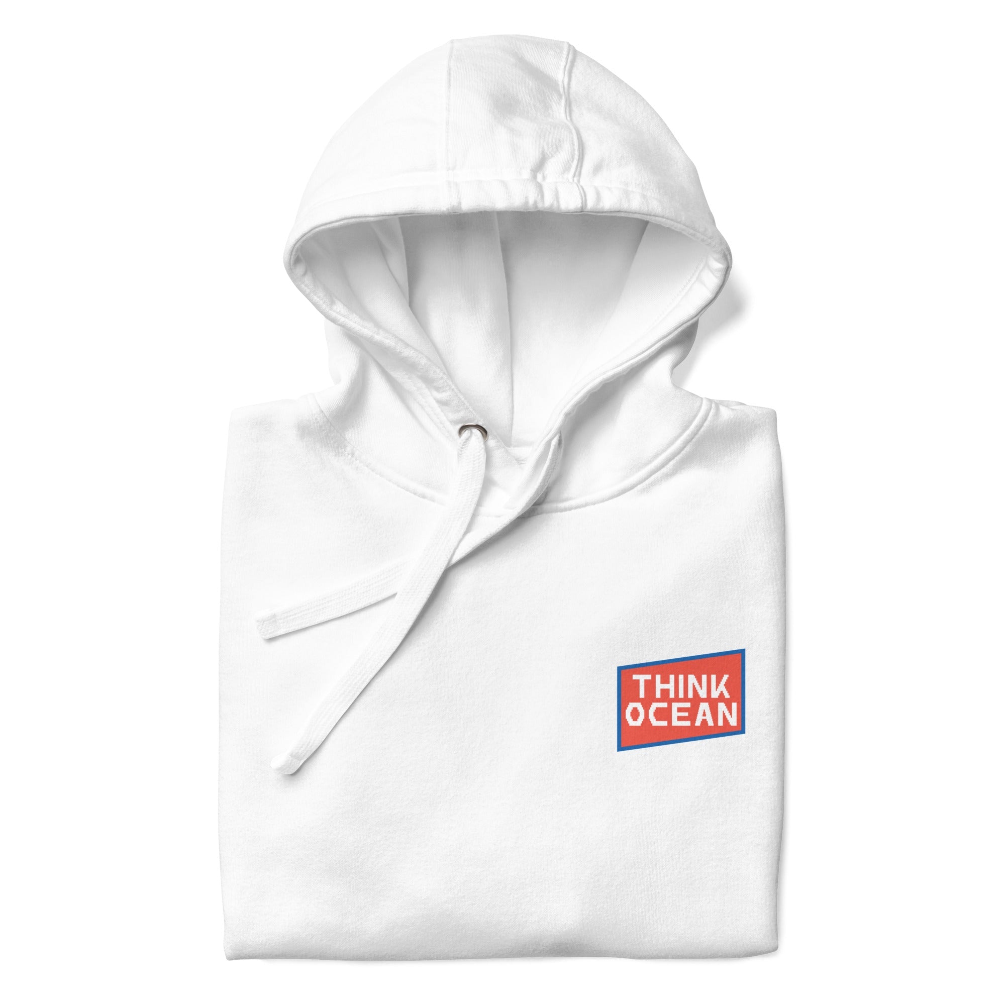Think Ocean Whale Pixel Art Cotton Blend Hoodie