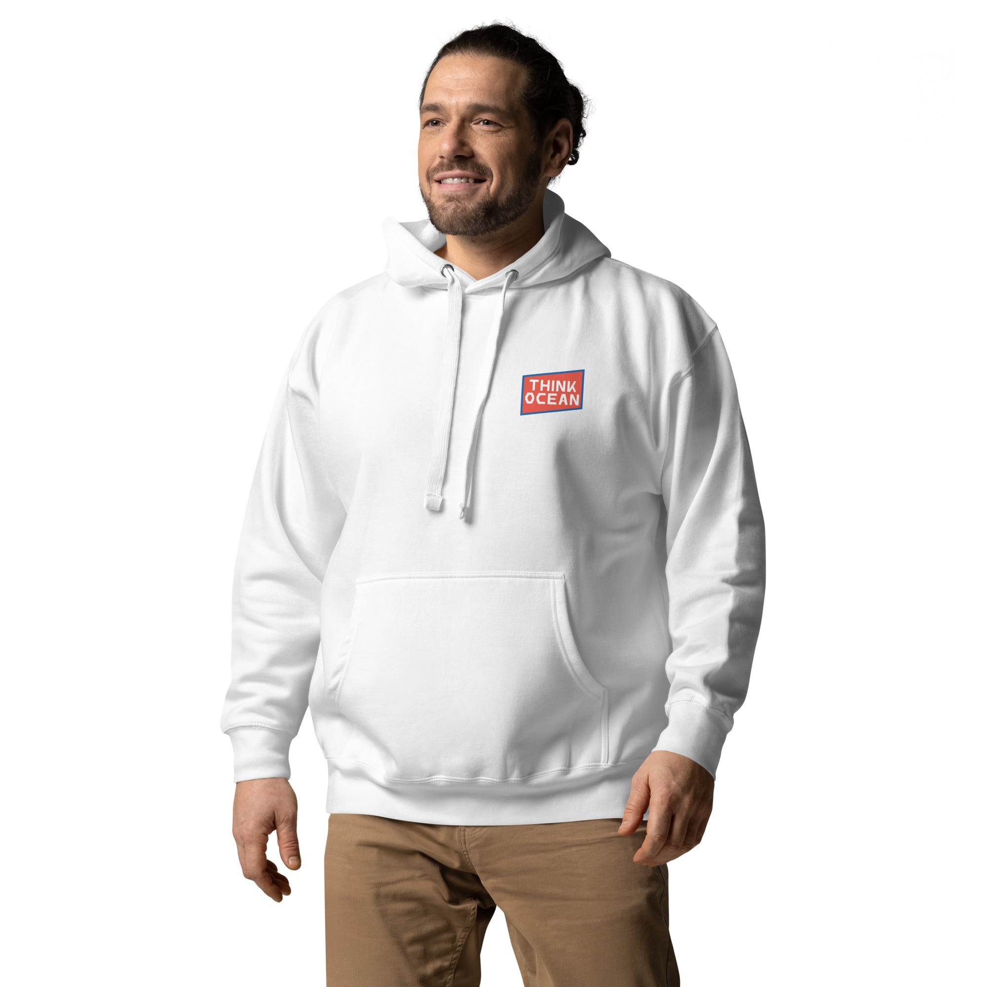 Think Ocean Octopus Pixel Art Cotton Blend Hoodie