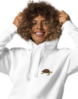 Think Ocean Turtle Aspirations Cotton Blend Embroidered Hoodie