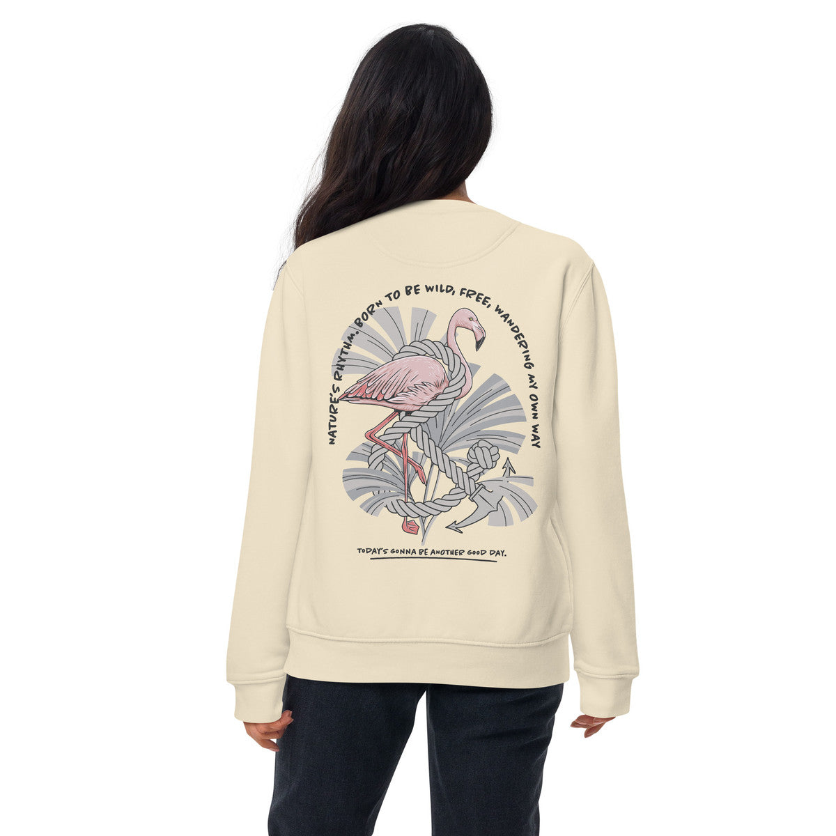 Flamingo Another Good Day Cotton Blend Sweatshirt