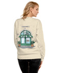 GUSTATORY Coffee & Chats Cotton Blend Embroidered Sweatshirt