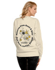 GUSTATORY Coffee Over Bills Cotton Blend Embroidered Sweatshirt