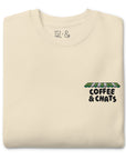 GUSTATORY Coffee & Chats Cotton Blend Embroidered Sweatshirt