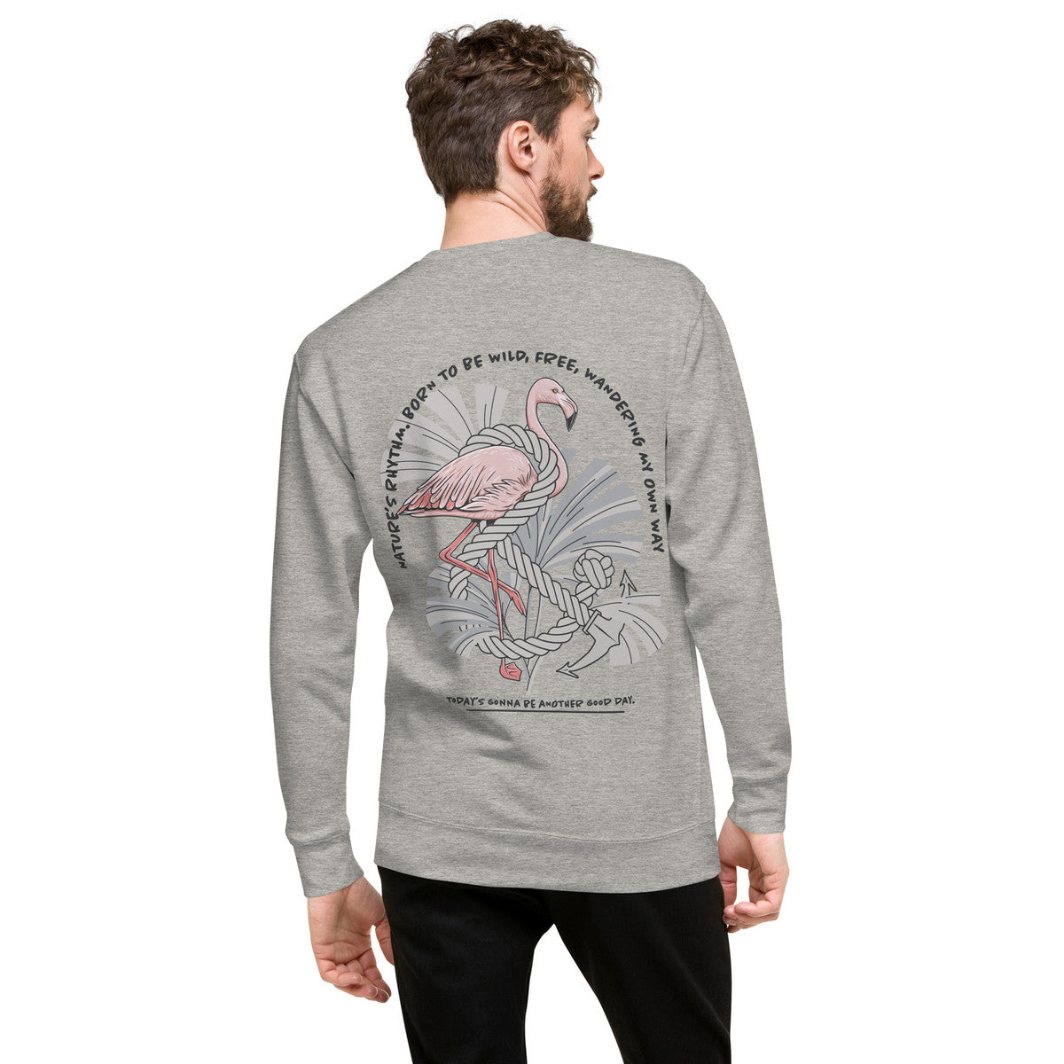 Flamingo Another Good Day Cotton Blend Sweatshirt